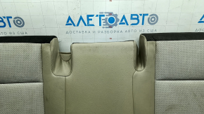 Rear seat cushion, 2nd row, Toyota Camry v50 12-14 USA XLE, beige leather, cloth insert, with armrest, dry-cleanable, dent