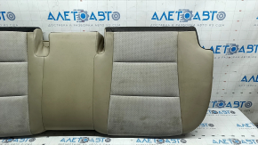 Rear seat cushion, 2nd row, Toyota Camry v50 12-14 USA XLE, beige leather, cloth insert, with armrest, dry-cleanable, dent