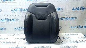 Driver's seat upholstery, upper, Jeep Compass 17, black leather with perforation and brown stitching, heated