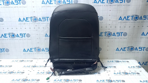 Driver's seat upholstery, upper, Jeep Compass 17, black leather with perforation and brown stitching, heated