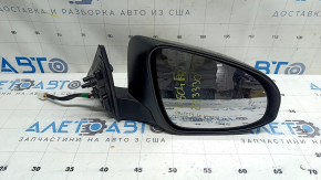 Right side mirror assembly for Toyota Camry v50 12-14, 5 pins, heated, black, scratches