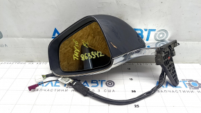 Left side mirror assembly for Tesla Model X 16-21, 13+1 pins, graphite PMNG + chrome, heated, auto-dimming, scratch, chip