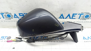 Right side mirror assembly for Tesla Model X 16-21, 13+2 pins, graphite PMNG + chrome, heated, auto-dimming, paint worn, chips