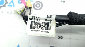 Right side mirror assembly for Tesla Model X 16-21, 13+2 pins, graphite PMNG + chrome, heated, auto-dimming, paint worn, chips