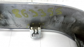 Tesla Model X 16-21 grille molding, lower chrome, scratches, broken fasteners