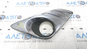 Left fog light frame for Toyota Camry V50 12-14 USA XLE, chrome, sand, and bumps