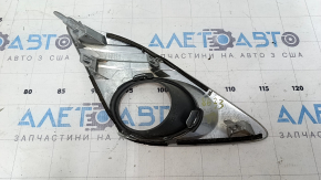 Left fog light frame for Toyota Camry V50 12-14 USA XLE, chrome, sand, and bumps