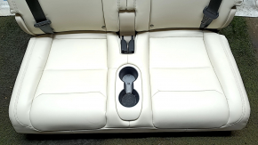 Rear seats, row 3, Tesla Model X 16-21, beige leather with black belts, without airbag, electric, heated