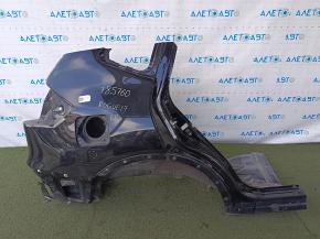 Quarter wing rear right Nissan Rogue 14-20 under BSM, on the body, black, rusty, bumps
