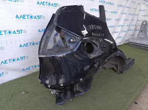 Quarter wing rear right Nissan Rogue 14-20 under BSM, on the body, black, rusty, bumps