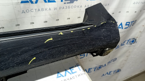 Right side sill for Toyota Camry V50 12-14 USA LE XLE, with chrome, black 218, scuffs, scratches, sand