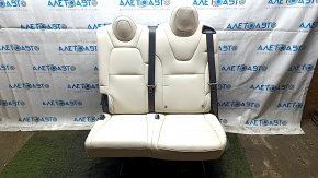 Rear seats, row 2, left, Tesla Model X 16-21, beige leather with black belts, with airbag, electric, heated, dents