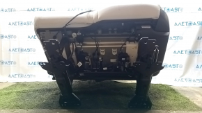 Rear seats, row 2, left, Tesla Model X 16-21, beige leather with black belts, with airbag, electric, heated, dents