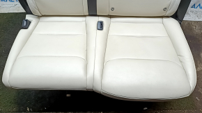 Rear seats, row 2, left, Tesla Model X 16-21, beige leather with black belts, with airbag, electric, heated, dents