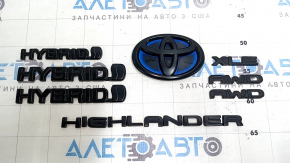 Toyota Highlander 20-25 Hybrid XLE AWD Emblem Set, Black