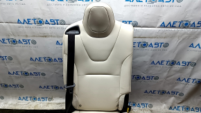 Rear seats, 2nd row, right, Tesla Model X 16-21, beige leather, with airbag, electric, heated, scratches, needs cleaning, torn carpet