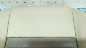 Driver's seat for Toyota Camry v50 12-12 usa with airbag, beige leather + suede, electric, heated, dry-cleaned, creases on the leather
