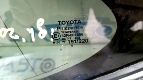 Rear left fixed glass window Toyota Highlander 20-