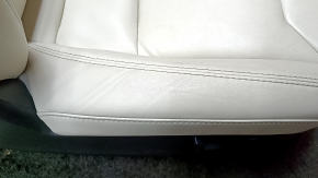 Tesla Model X 16-21 passenger seat, beige leather, with airbag, electric, heated, scratches on the back, seat needs cleaning