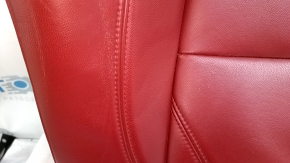 Rear seat cushion, 2nd row, Alfa Romeo Giulia 17-20, red leather, cracked