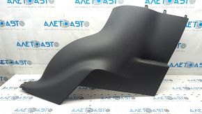 Tesla Model X 16-21 Type 2 lower right rear pillar trim, black leather, tears, scratches