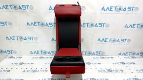 The back of the rear row of seats, 2nd row, central, Alfa Romeo Giulia 17-20, red leather, wrinkled