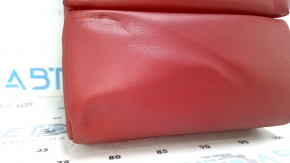 The back of the rear row of seats, 2nd row, central, Alfa Romeo Giulia 17-20, red leather, wrinkled