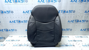 Chevrolet Volt 16 passenger seat back upholstery - black leather, blue stitching, heated