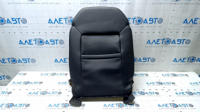 Chevrolet Volt 16 passenger seat back upholstery - black leather, blue stitching, heated