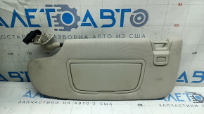 Left visor for Ford Fusion mk5 17-20, light gray, without hook, without plug, with backlight, for cleaning