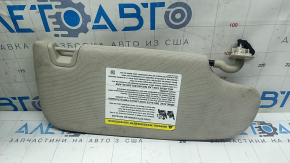 Left visor for Ford Fusion mk5 17-20, light gray, without hook, without plug, with backlight, for cleaning