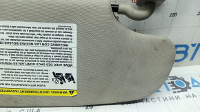 Left visor for Ford Fusion mk5 17-20, light gray, without hook, without plug, with backlight, for cleaning