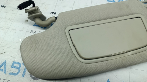 Left visor for Ford Fusion mk5 17-20, light gray, without hook, without plug, with backlight, for cleaning