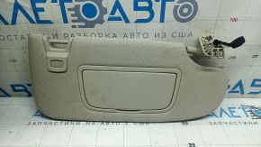 Right visor for Ford Fusion mk5 17-20, light gray, without hook, without plug, with backlight, for cleaning