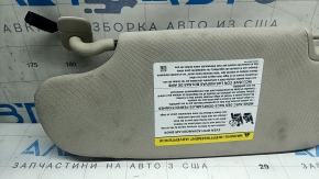 Right visor for Ford Fusion mk5 17-20, light gray, without hook, without plug, with backlight, for cleaning