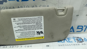Right visor for Ford Fusion mk5 17-20, light gray, without hook, without plug, with backlight, for cleaning