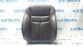 Nissan Murano z52 15-24 passenger seat back upholstery, brown leather, perforated, heated, wrinkled