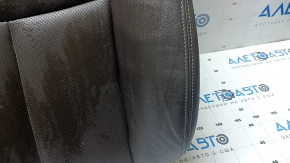Nissan Murano z52 15-24 passenger seat back upholstery, brown leather, perforated, heated, wrinkled