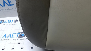 Toyota Prius V 12-17 passenger seat cushion upholstery, leather, gray, heated, wrinkled