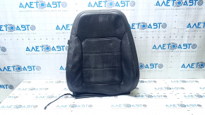 VW Passat b7 12-15 USA passenger seat back upholstery, black leather, perforated, heated, wrinkled