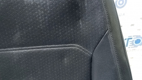 VW Passat b7 12-15 USA passenger seat back upholstery, black leather, perforated, heated, wrinkled
