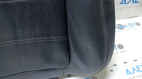 VW Passat b7 12-15 USA passenger seat back upholstery, black leather, perforated, heated, wrinkled