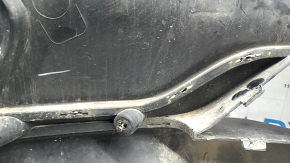 Front bumper, bare, Ford Fusion mk5 19-20, without parking sensors and tow hook, blue E7, worn, scratches, sawed, broken fasteners