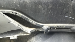 Front bumper, bare, Ford Fusion mk5 19-20, without parking sensors and tow hook, blue E7, worn, scratches, sawed, broken fasteners