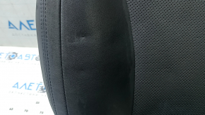 Fiat 500L 14-15 passenger seat back upholstery, black fabric with brown inserts, dry cleanable, tear