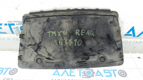 Tesla Model X 16-21 rear bumper diffuser flap is bent, fasteners are torn