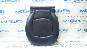 Mini Cooper Countryman R60 10-16 driver's seat cushion upholstery, black leather, perforated, heated, wrinkled