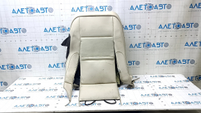 Lincoln MKX 16-18 driver's seat back upholstery, beige leather, perforated, wrinkled, scratched, dry cleanable