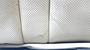 Lincoln MKX 16-18 driver's seat back upholstery, beige leather, perforated, wrinkled, scratched, dry cleanable