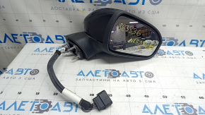 Right side mirror assembly for Ford Fusion mk5 19-20, 5 pins, heated, BSM, blue, scratches